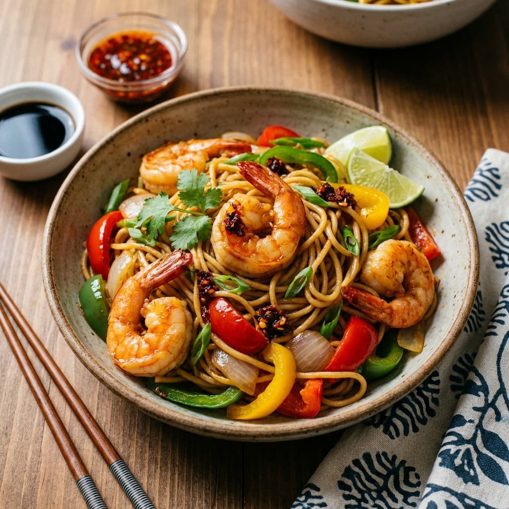 Prawn Hakka Noodles